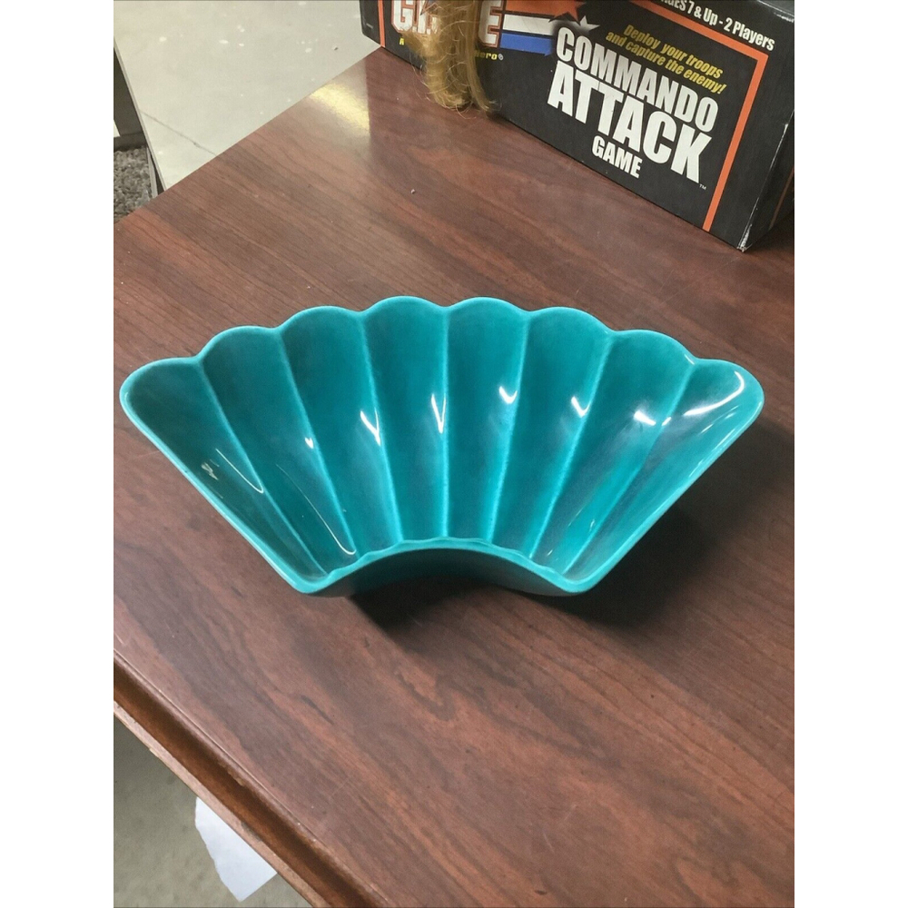 Beautiful California Pottery Aqua Lazy Susan Piece
